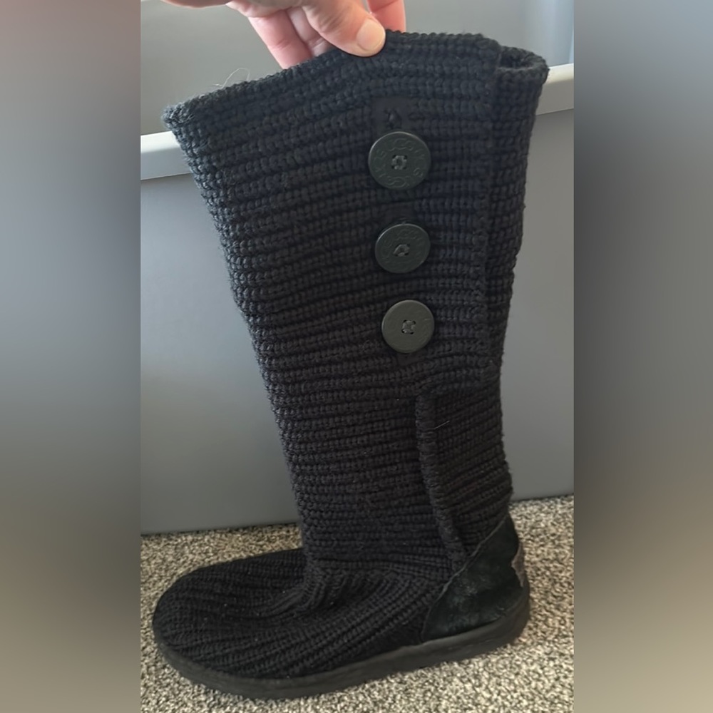 UGG Black Cardi sweater boots Size 9